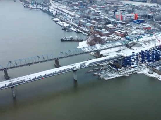 В Новосибирске с дрона показали стройку четвертого моста