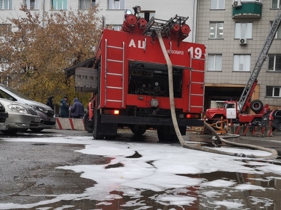 Квартира на 7 этаже загорелась в новосибирском ЖК "Дивногорский"