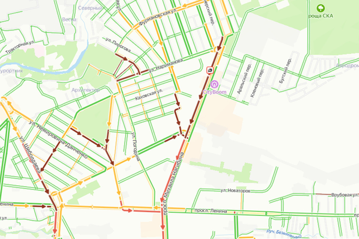 Карта аварии на дорогах