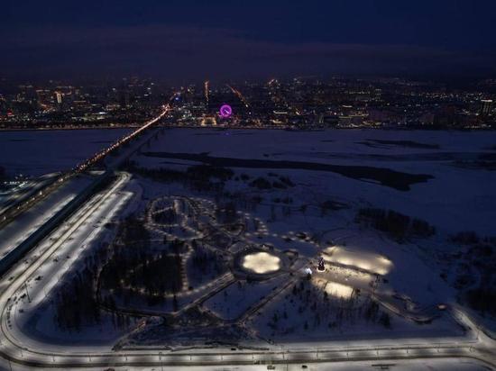 Вице-мэр Терешкова показала ночные фото Парк-Арены в Новосибирске