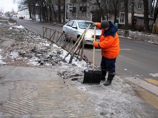 Елена Сорокина поручила усилить обработку тротуаров от гололёда в Рязани
