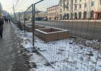 В Туле на проспекте Ленина началась установка модулей для будущих деревьев