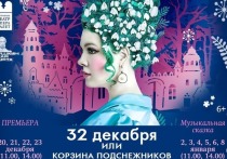 В Астраханском государственном театре оперы и балета уже меньше чем через месяц, а именно 20 декабря состоится премьера музыкальной сказки «32 декабря или корзина подснежников»