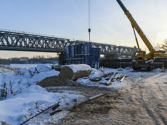 Строительство Западного моста в Твери идет по плану и высокими темпами