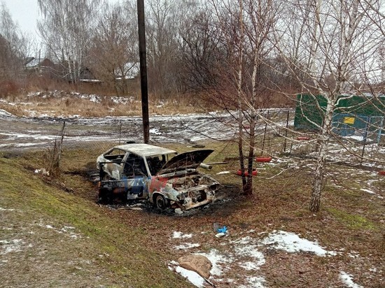 В Скопинском районе в сгоревшей машине обнаружили труп 64-летнего мужчины