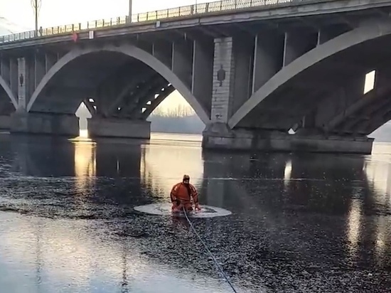 Спасатели наглядно продемонстрировали, насколько опасен лед на Воронежском водохранилище
