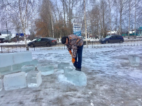 Ледовый городок начали строить в Можге