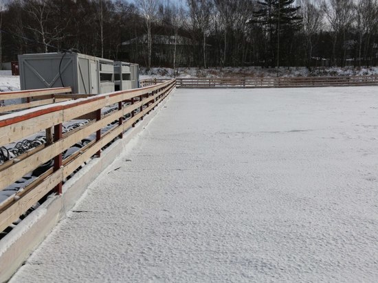 Каток на основе айсматов откроют в городском парке Южно-Сахалинска