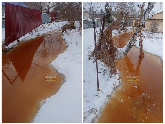 Специалисты Минприроды проверят оранжевую речку в Новосибирске