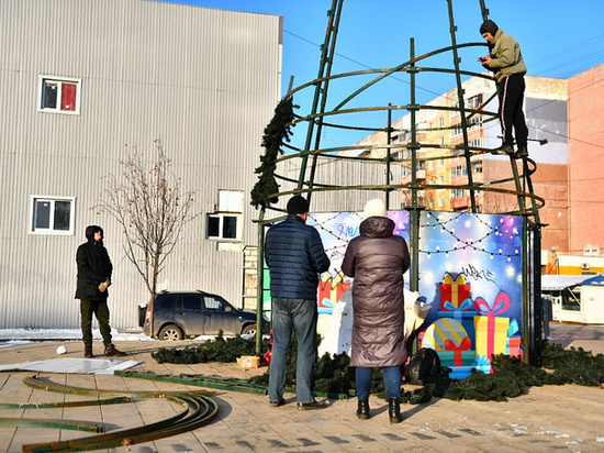В Ярославле начали установку новогодних елок
