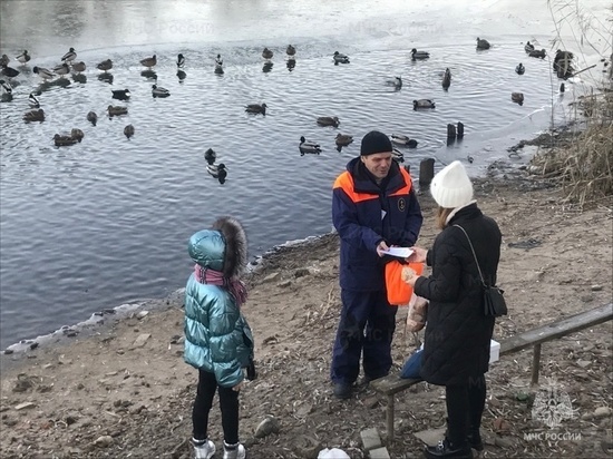 МЧС предупредило жителей Тамбовской области о смертельно опасном льде на водоёмах