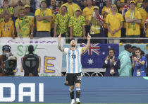 Аргентинец Лионель Месси открыл счет в матче 1/8 финала чемпионата мира по футболу против сборной Австралии