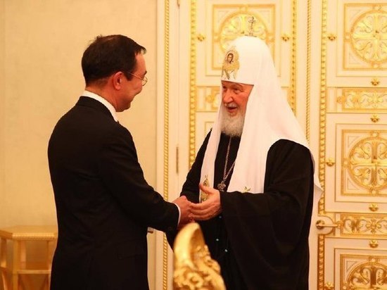 Айсен Николаев и Патриарх Кирилл обcудили вопросы совместной работы
