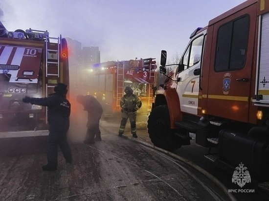 Из-за пожара в одном из микрорайонов Омска эвакуировались 12 человек