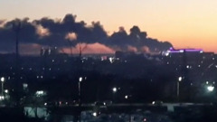 В Курске после атаки беспилотника на аэродром горит нефтенакопитель: видео
