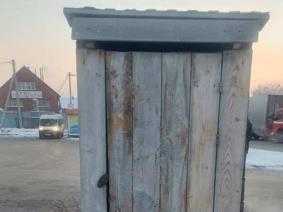 Деревянный туалет в Новосибирске стал мемом соцсетей