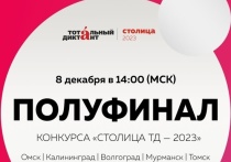 Столица Заполярья смогла пробиться в полуфинал конкурса на звание «Столицы Тотального диктанта – 2023». О том, оказался ли Мурманск в числе финалистов, станет известно в четверг, 8 декабря.