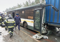 Выяснились подробности ДТП в Орехово-Зуевском городском округе, где в пятницу утром столкнулись автобус и «КамАЗ»