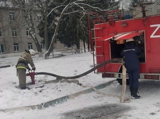В Курской области потушили условный пожар в Дмитриевской ЦРБ