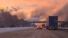 Эпический пожар на складе каучука в Нижнекамске попал на видео