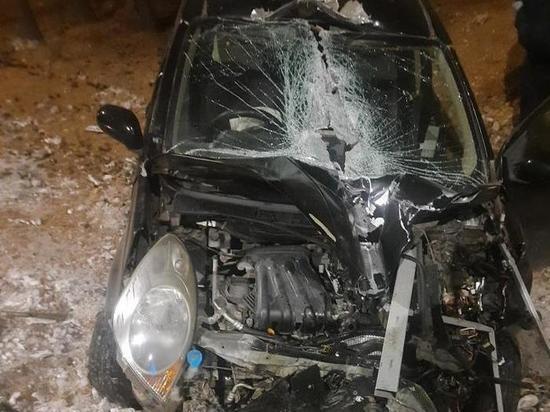 Водитель Nissan не справилась с управлением и врезалась в дерево под Читой