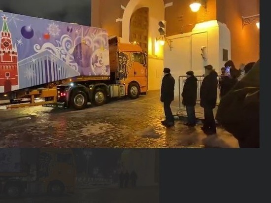 Главную новогоднюю ель России доставили в Кремль: видео