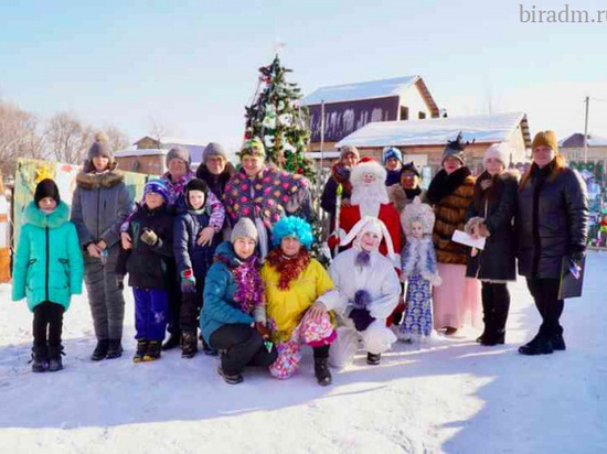 Активисты ТОС Биробиджана украшают дворы к Новому году
