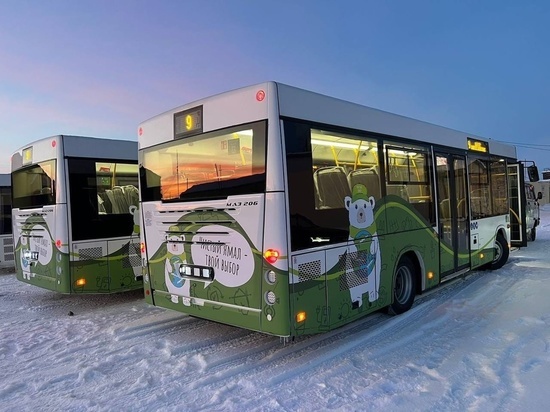 В Пуровский район пригнали 2 новых автобуса
