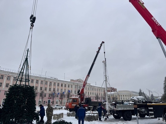 В Йошкар-Оле началась установка главной городской ёлки