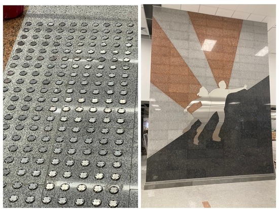 Индикаторы для слабовидящих и панно смонтировали на станции метро «Спортивная» в Новосибирске