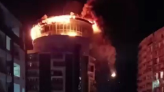 В Батуми сгорел ресторан на верхнем этаже небоскреба: видео