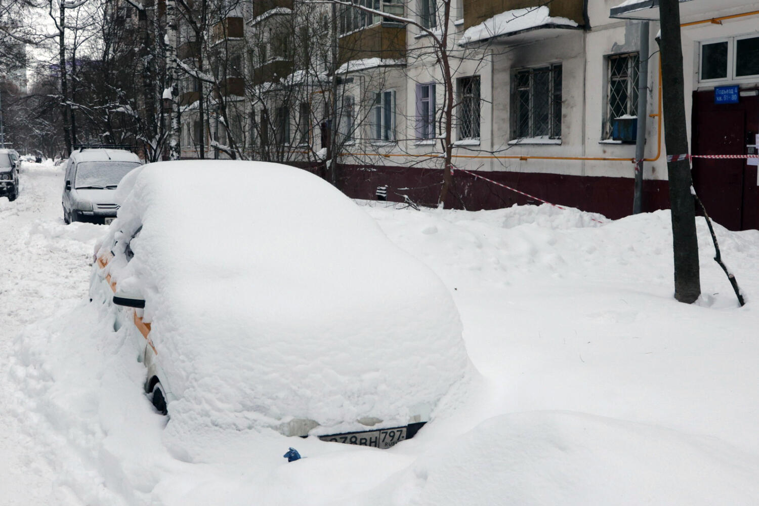 москва сугробы
