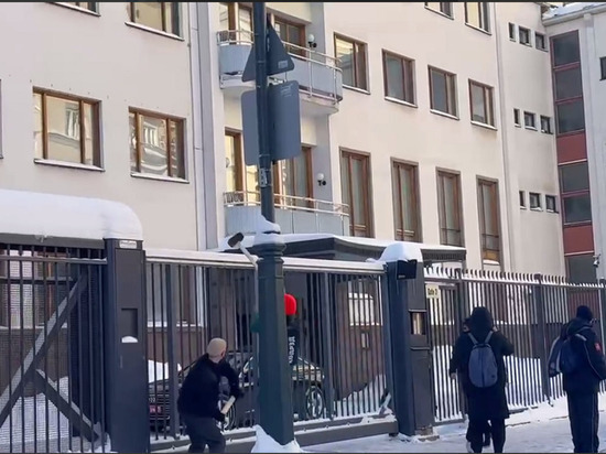 В Москве забросали кувалдами посольство Финляндии