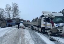 В Новосибирской области рейсовый автобус, перевозивший детей, попал в серьезное ДТП