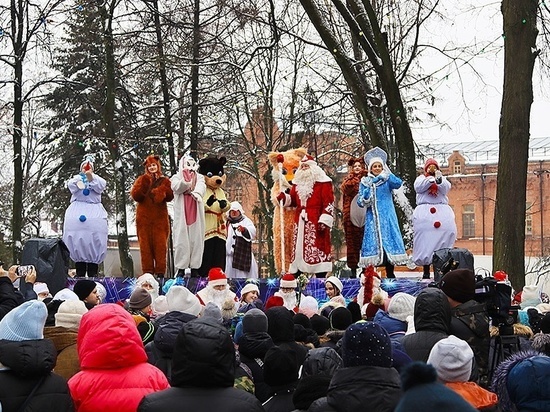 В Брянске торжественно открыли главную городскую ёлку