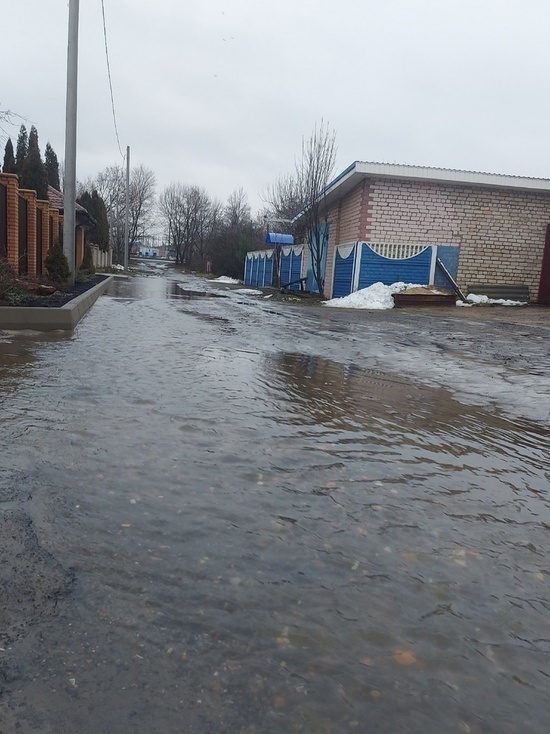 В Орле вновь затопило переулок Грибной