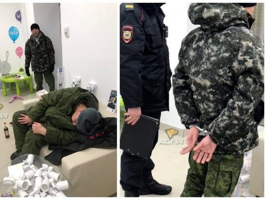 В Новосибирске пьяные люди в форме напали на салон оптики