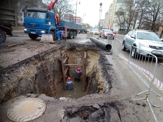 В Тамбове ремонт поврежденного коллектора планируют завершить до нового года