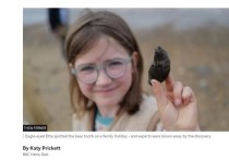 Девятилетняя девочка, увлекающаяся окаменелостями, обнаружила на пляже зуб медведя возрастом 700 000 лет