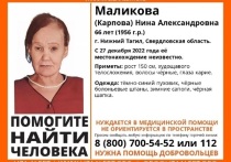 В Нижнем Тагиле начат поиск 66-летней Нины Маликовой (Карповой), местонахождение которой неизвестно с 27 декабря