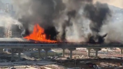 Тоннель на скоростной магистрали в Южной Корее превратился в огненный ад: видео