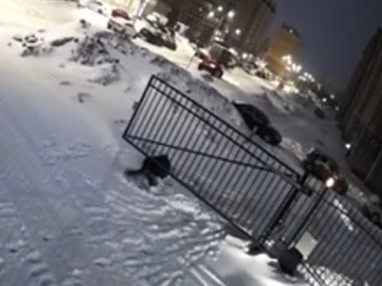 В Чебоксарах автоматически ворота вдавили ребенка лицом в снег