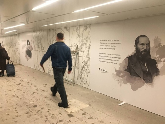 В Курске в подземном переходе у остановки «Налоговая инспекция» появились портреты писателей