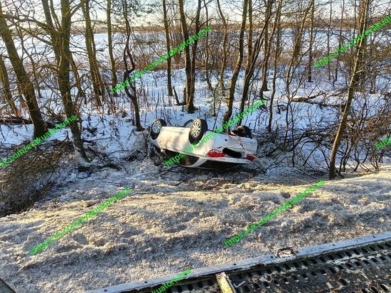 На трассе в Клепиковском районе водитель Chevrolet улетел в кювет