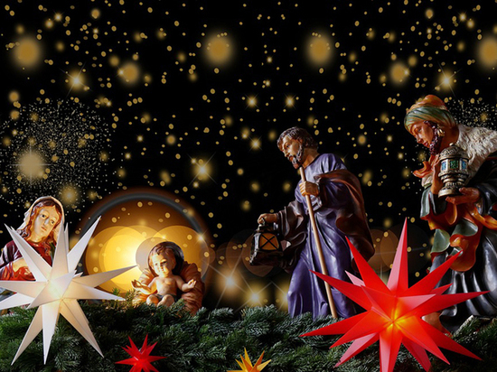 Православное Рождество в Германии, елка и Дед Мороз
