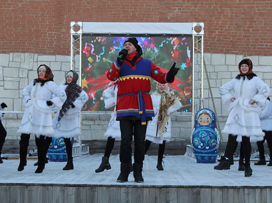 На Казанской набережной в Туле отметили Рождество