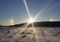 В Тульской области местные жители заметили необычное явление солнечного гала