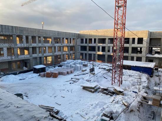 Каркас здания новой школы построили в Мытищах