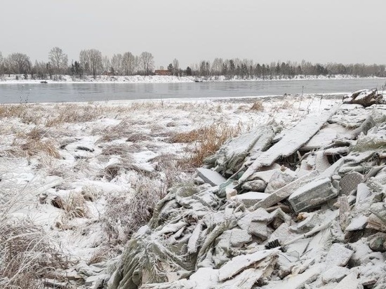 Свалку из битых унитазов на берегу Енисея в Красноярске заставят убрать через суд