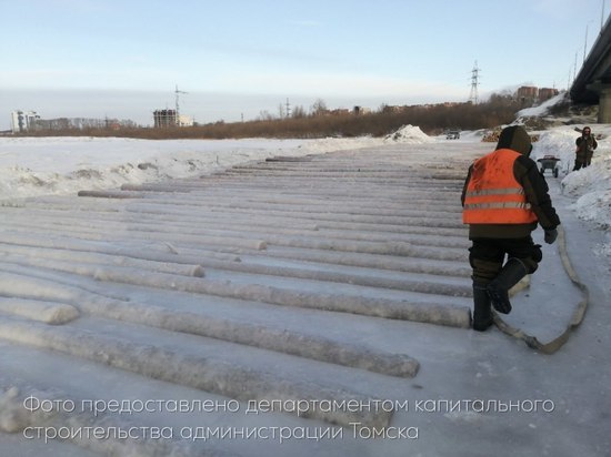 Ледовая дорога через Томь  рядом с Коммунальным мостом должна быть построена к 1 февраля